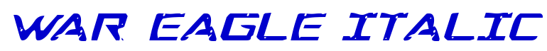 War Eagle Italic шрифт